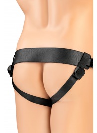 Телесный фаллопротез на черных ремнях Conall - 15 см. - ToyFa - купить с доставкой в Нефтекамске