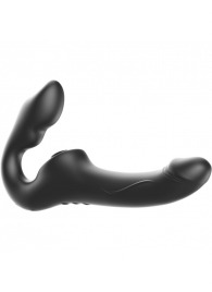 Черный безремневой страпон с 3 моторами - Ibiza - купить с доставкой в Нефтекамске