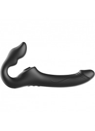 Черный безремневой страпон с 3 моторами - Ibiza - купить с доставкой в Нефтекамске