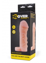 Фаллическая удлиняющая насадка с кольцом для фиксации - 16 см. - ToyFa - в Нефтекамске купить с доставкой Фаллическая удлиняющая насадка с кольцом для фиксации - 16 см. - ToyFa - в Нефтекамске купить с доставкой