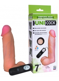 Фаллическая насадка Харнесс UNICOCK 7  с вибрацией - 19 см. - LOVETOY (А-Полимер) - купить с доставкой в Нефтекамске