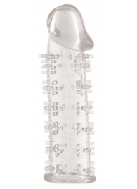 Гелевая прозрачная насадка с шипами - 12 см. - Toyfa Basic - в Нефтекамске купить с доставкой