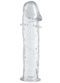 Гладкая прозрачная насадка с усиками под головкой - 12,5 см. - Toyfa Basic - в Нефтекамске купить с доставкой