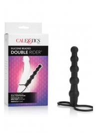 Насадка на пенис для двойного проникновения Silicone Beaded Double Rider - 14 см. - California Exotic Novelties - в Нефтекамске купить с доставкой