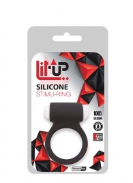 Чёрное эрекционное виброкольцо LIT-UP SILICONE STIMU RING 3 BLACK - Dream Toys - в Нефтекамске купить с доставкой