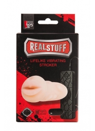 Мастурбатор-ротик с вибрацией REALSTUFF VIBRATING MASTURBATOR MOUTH - Dream Toys - в Нефтекамске купить с доставкой