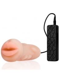Мастурбатор-ротик с вибрацией REALSTUFF VIBRATING MASTURBATOR MOUTH - Dream Toys - в Нефтекамске купить с доставкой