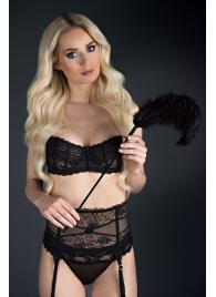 Стек с большим чёрным пером Large Feather Tickler - 65 см. - Blush Novelties - купить с доставкой в Нефтекамске