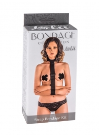 Ошейник с длинной лентой и наручниками Strap Bondage Kit Plus Size - Lola Games - купить с доставкой в Нефтекамске