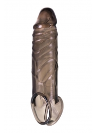 Дымчатая фаллическая насадка с подхватом и закрытой головкой - 16,2 см. - ToyFa - в Нефтекамске купить с доставкой