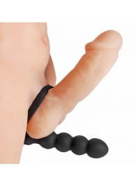 Насадка для двойного проникновения Double Fun Cock Ring with Double Penetration Vibe - XR Brands - в Нефтекамске купить с доставкой