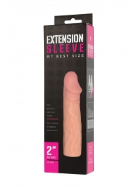 Телесная насадка-удлинитель Extension sleeve - 17 см. - Sitabella - в Нефтекамске купить с доставкой