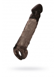 Чёрная насадка на пенис Tс подхватом - 19,5 см. - ToyFa - в Нефтекамске купить с доставкой