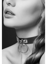 Узенький ошейник из полиуретана с кольцом - Bijoux Pour Toi - купить с доставкой в Нефтекамске
