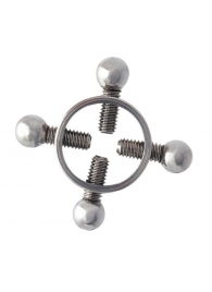 Серебристые зажимы для сосков на винтах - ToyFa - купить с доставкой в Нефтекамске