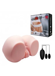 Телесный мастурбатор с двумя любовными тоннелями и вибрацией - Baile - в Нефтекамске купить с доставкой