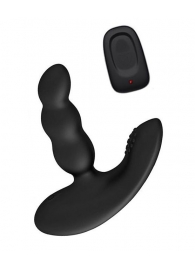 Черный силиконовый стимулятор простаты Levett Nitoc с пультом ДУ - Levett - в Нефтекамске купить с доставкой