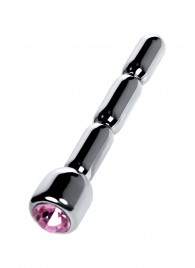 Серебристый уретральный плаг со стразом - 7 см. - ToyFa - купить с доставкой в Нефтекамске