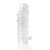 Закрытая прозрачная рельефная насадка Crystal sleeve - 13 см. - Erowoman-Eroman - в Нефтекамске купить с доставкой