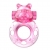 Розовое эрекционное виброкольцо на пенис Pink Bear - Baile - в Нефтекамске купить с доставкой