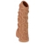 Телесная насадка с венками и открытой головкой Nude Sleeve L - 14 см. - KOKOS - в Нефтекамске купить с доставкой