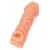 Телесная закрытая насадка с венками Cock Sleeve Size L - 17,6 см. - KOKOS - в Нефтекамске купить с доставкой