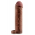 Коричневая насадка с кольцом Perfect 2 Extension with Ball Strap - 19 см. - Pipedream - в Нефтекамске купить с доставкой