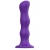 Фиолетовая насадка Strap-On-Me Dildo Geisha Balls size M - Strap-on-me - купить с доставкой в Нефтекамске