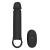 Черная насадка-удлинитель с вибрацией Vibrating Extender With Remote - Dream Toys - в Нефтекамске купить с доставкой