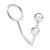 Кольцо на пенис с анальным стимулятором Two Bead Stainless Steel Anal Hook   Cock Ring - BlueLine - в Нефтекамске купить с доставкой