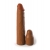 Коричневая насадка на член 2  Silicone X-tension - 20,3 см. - Pipedream - в Нефтекамске купить с доставкой
