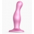 Розовая насадка Strap-On-Me Dildo Plug Curvy size M - Strap-on-me - купить с доставкой в Нефтекамске