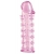 Гелевая розовая насадка на фаллос с шипами - 12 см. - Toyfa Basic - в Нефтекамске купить с доставкой