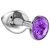 Малая серебристая анальная пробка Diamond Purple Sparkle Small с фиолетовым кристаллом - 7 см. - Lola Games - купить с доставкой в Нефтекамске