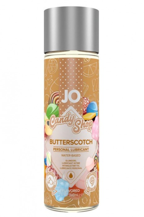 Смазка на водной основе Candy Shop Butterscotch с ароматом ирисок - 60 мл. - System JO - купить с доставкой в Нефтекамске