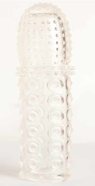 Прозрачная закрытая гелевая насадка - 13,5 см. - Toyfa Basic - в Нефтекамске купить с доставкой