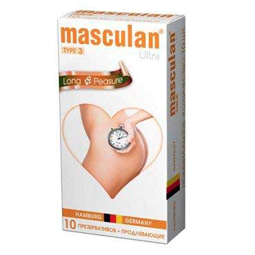 Розовые презервативы Masculan Ultra Long Pleasure с колечками, пупырышками и продлевающим эффектом - 10 шт. - Masculan - купить с доставкой в Нефтекамске