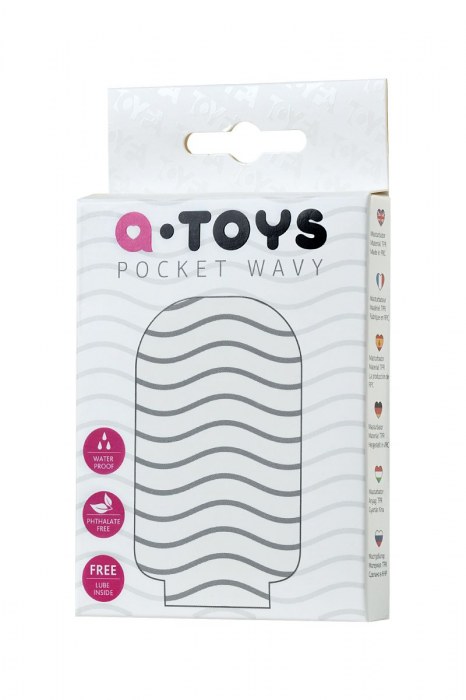 Белый мастурбатор A-Toys Pocket Wavy - A-toys - в Нефтекамске купить с доставкой