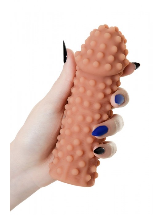 Телесная насадка на фаллос с бугорками KOKOS Extreme Sleeve 10 - 15,8 см. - KOKOS - в Нефтекамске купить с доставкой