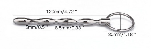 Металлический уретральный плаг с кольцом - Notabu - купить с доставкой в Нефтекамске