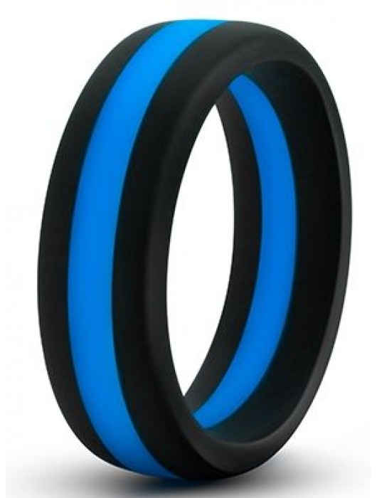 Черно-синее эрекционное кольцо Silicone Go Pro Cock Ring - Blush Novelties - в Нефтекамске купить с доставкой