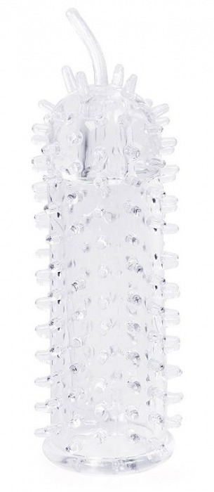 Закрытая рельефная насадка Crystal sleeve с усиками - 12 см. - Erowoman-Eroman - в Нефтекамске купить с доставкой