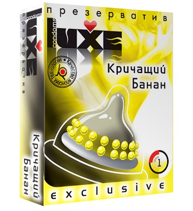 Презерватив LUXE  Exclusive  Кричащий банан  - 1 шт. - Luxe - купить с доставкой в Нефтекамске