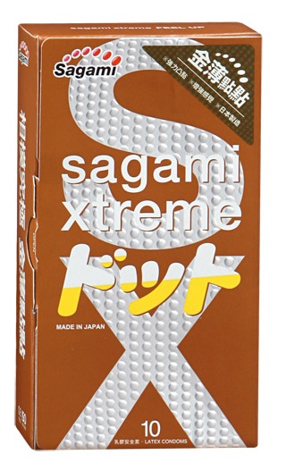 Презервативы Sagami Xtreme FEEL UP с точечной текстурой и линиями прилегания - 10 шт. - Sagami - купить с доставкой в Нефтекамске