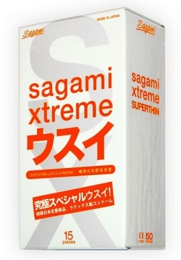 Ультратонкие презервативы Sagami Xtreme SUPERTHIN - 15 шт. - Sagami - купить с доставкой в Нефтекамске