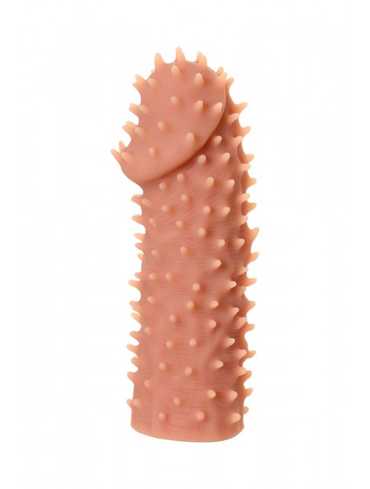 Телесная реалистичная насадка KOKOS Extreme Sleeve 07 с дополнительной стимуляцией - 12,7 см. - KOKOS - в Нефтекамске купить с доставкой