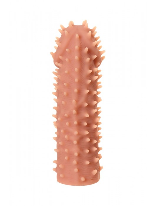 Телесная реалистичная насадка KOKOS Extreme Sleeve 07 с дополнительной стимуляцией - 12,7 см. - KOKOS - в Нефтекамске купить с доставкой