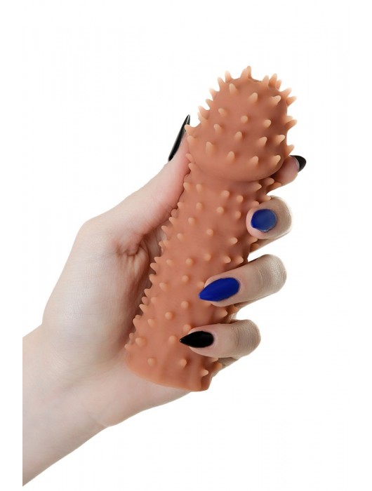 Телесная реалистичная насадка KOKOS Extreme Sleeve 07 с дополнительной стимуляцией - 12,7 см. - KOKOS - в Нефтекамске купить с доставкой