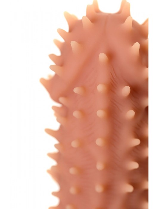 Телесная реалистичная насадка KOKOS Extreme Sleeve 07 с дополнительной стимуляцией - 12,7 см. - KOKOS - в Нефтекамске купить с доставкой