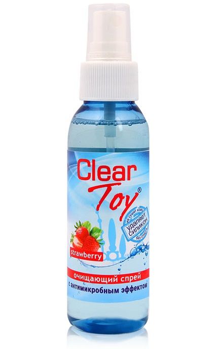 Очищающий спрей для игрушек CLEAR TOY Strawberry - 100 мл. - Биоритм - купить с доставкой в Нефтекамске